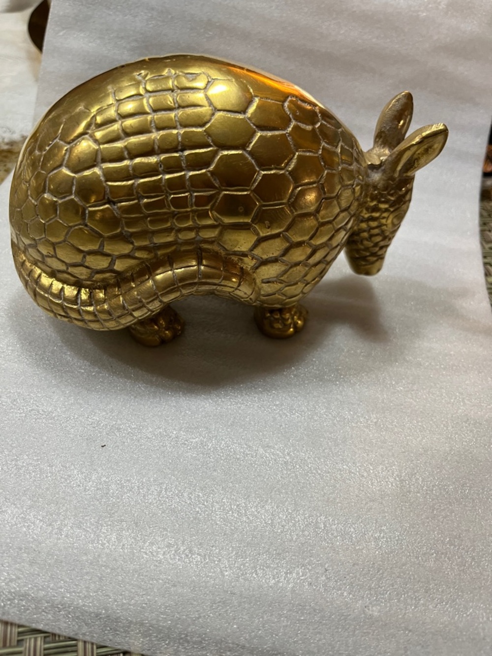 Brass Armadillo Figurine 2.5 lbs - Picture 4 of 7